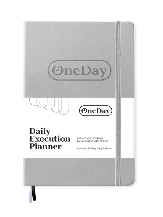 Close up Daily Execution Planner Gray