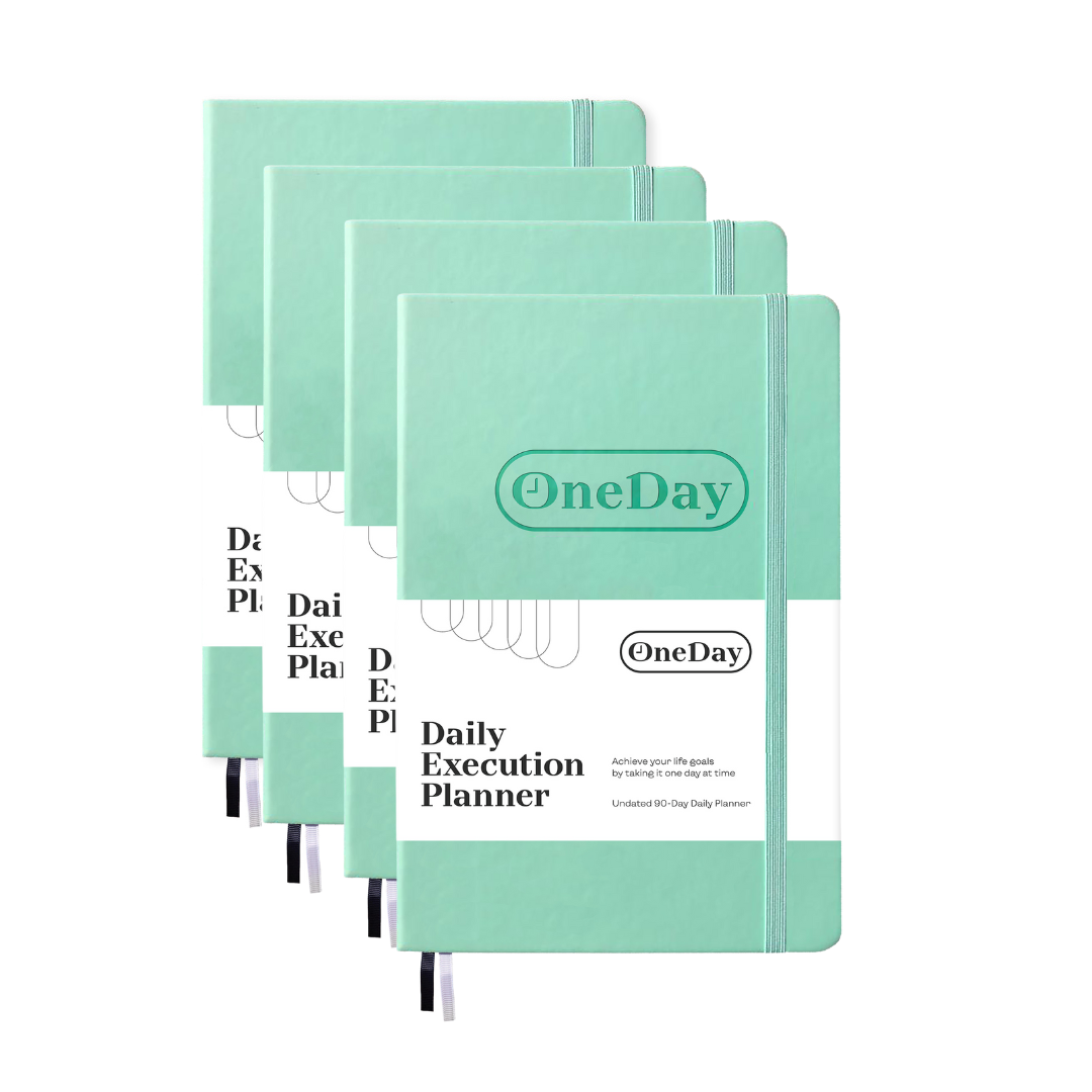 Tenacious Teal Daily Execution Planner 4 Pack