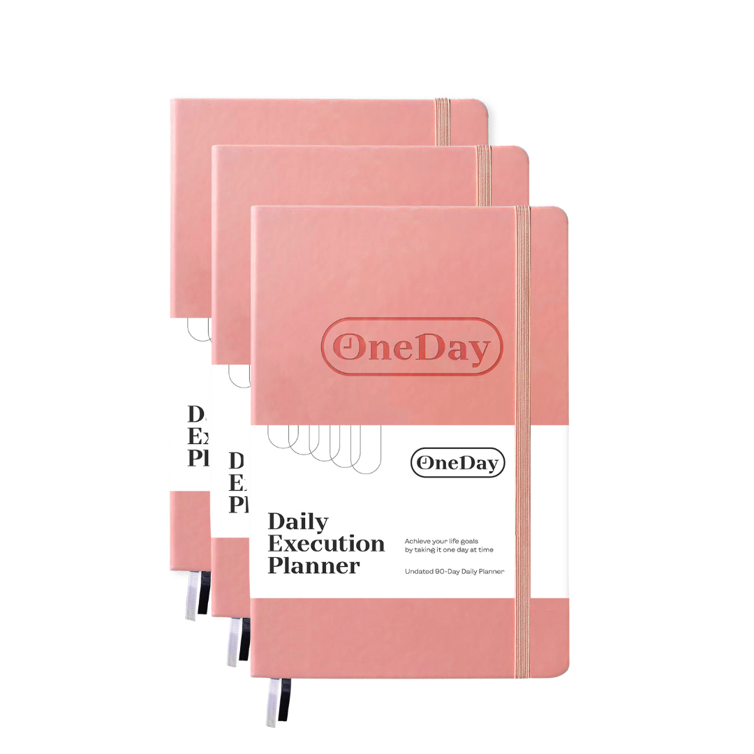 Daily Execution Planner - Pink 3 Pack
