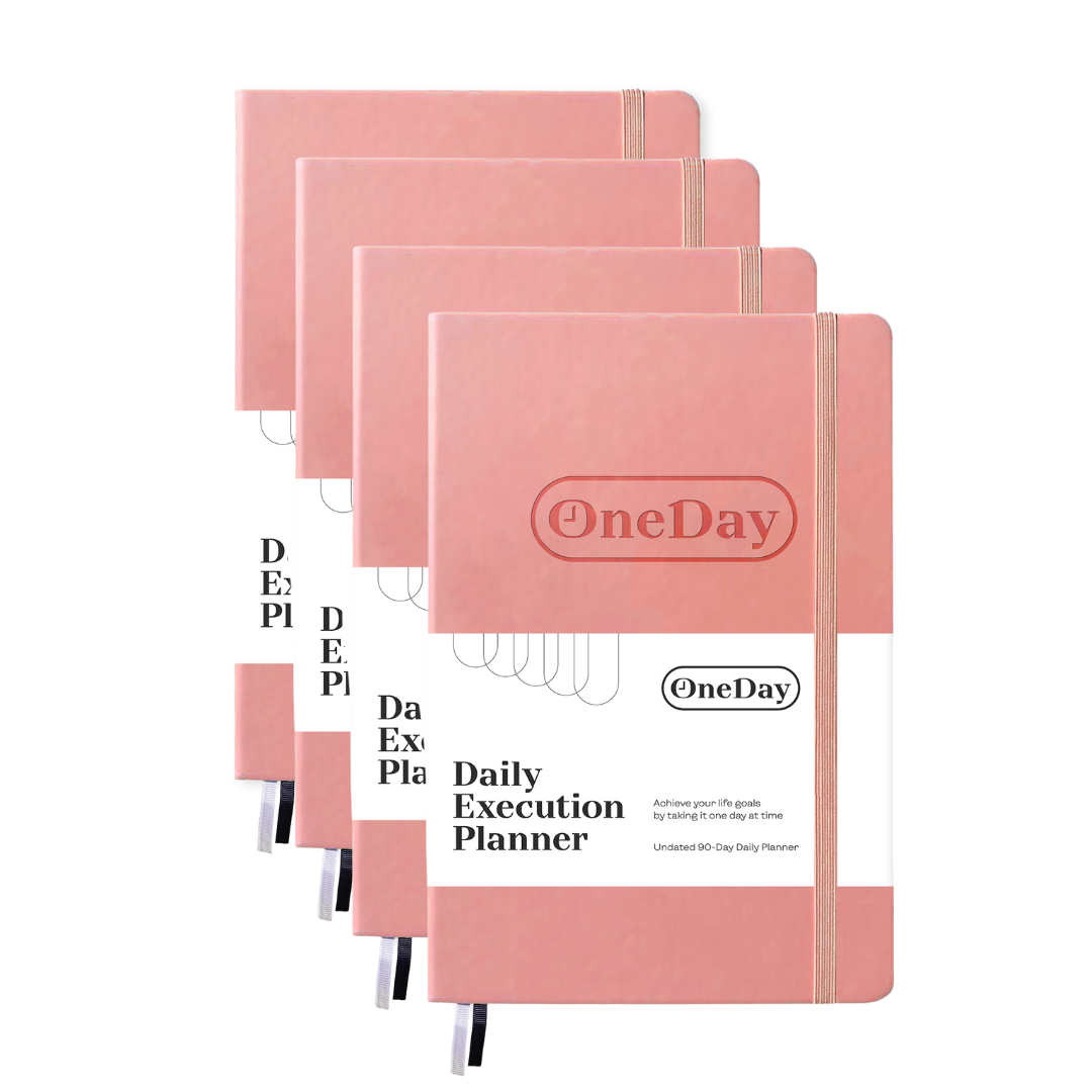 Daily Execution Planner - Pink 4 Pack