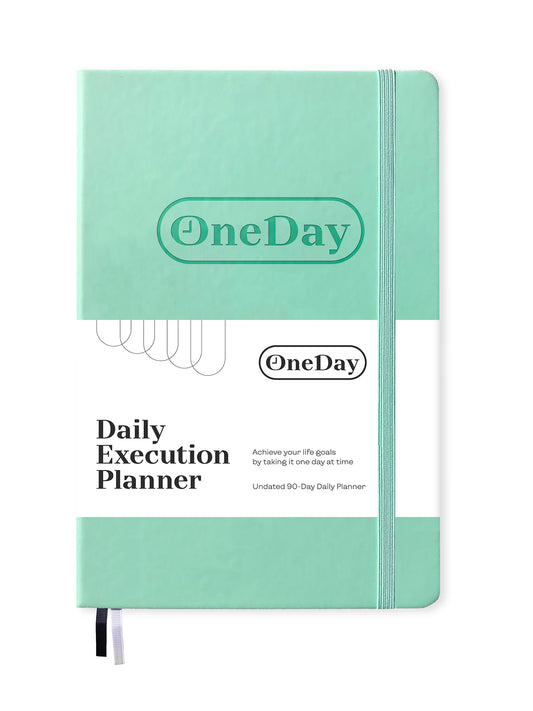 Close up Daily Execution Planner Teal